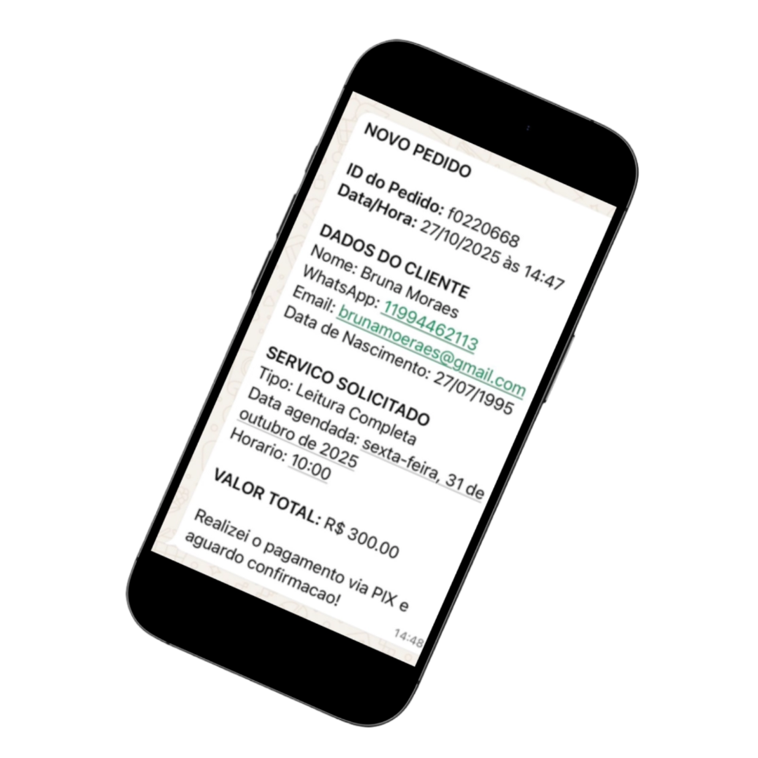 Exemplo de agendamento de consulta completa no WhatsApp